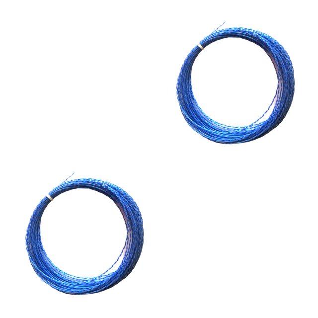Soidarity Raqueta de cuerda de tenis para interiores y exteriores, carrete de hilo de nailon, dureza media, 1,35mm de diámetro, accesorios de Azul 2piezas