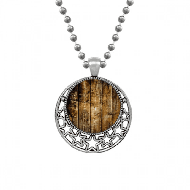 Tan Noir Bois Rétro Vieux Colliers Irréguliers Pendentif Rétro Étoiles de Lune Bijoux