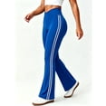 thumbnail image 2 of DENTOYOU Women's Flared Yoga Leggings High Waist Flared Pants Butt Lifting Daily Fitness Sports Leggings Blue/White S, 2 of 7