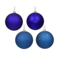 thumbnail image 2 of Northlight 60ct Royal Blue Shatterproof 4-Finish Christmas Ball Ornaments 2.5" (60mm), 2 of 2