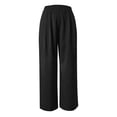 thumbnail image 6 of RUTAYY Women's Pants Wide Leg Mid Rise Solid Color Loose Fit Casual Everyday Wear with Pocket Chic Holiday Trousers, 6 of 6