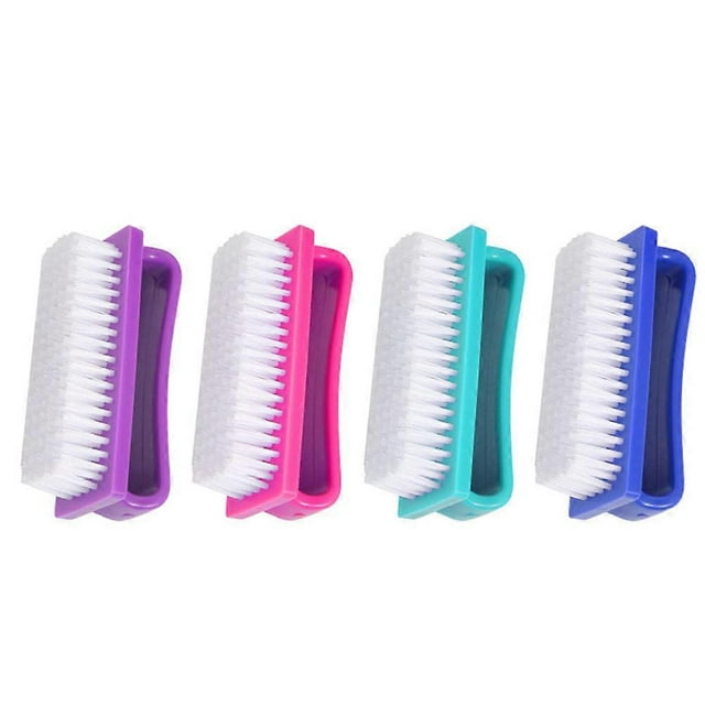 4Pcs Nail Cleaning Brushes Manicure Brushes Fingernail Cleaning Brushes (Assorted Color)