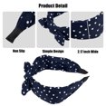 thumbnail image 4 of Unique Bargains 1 Pcs Bowknot Headband with Bunny Ears Hairband for Women 2.17 Inch Navy Blue, 4 of 7