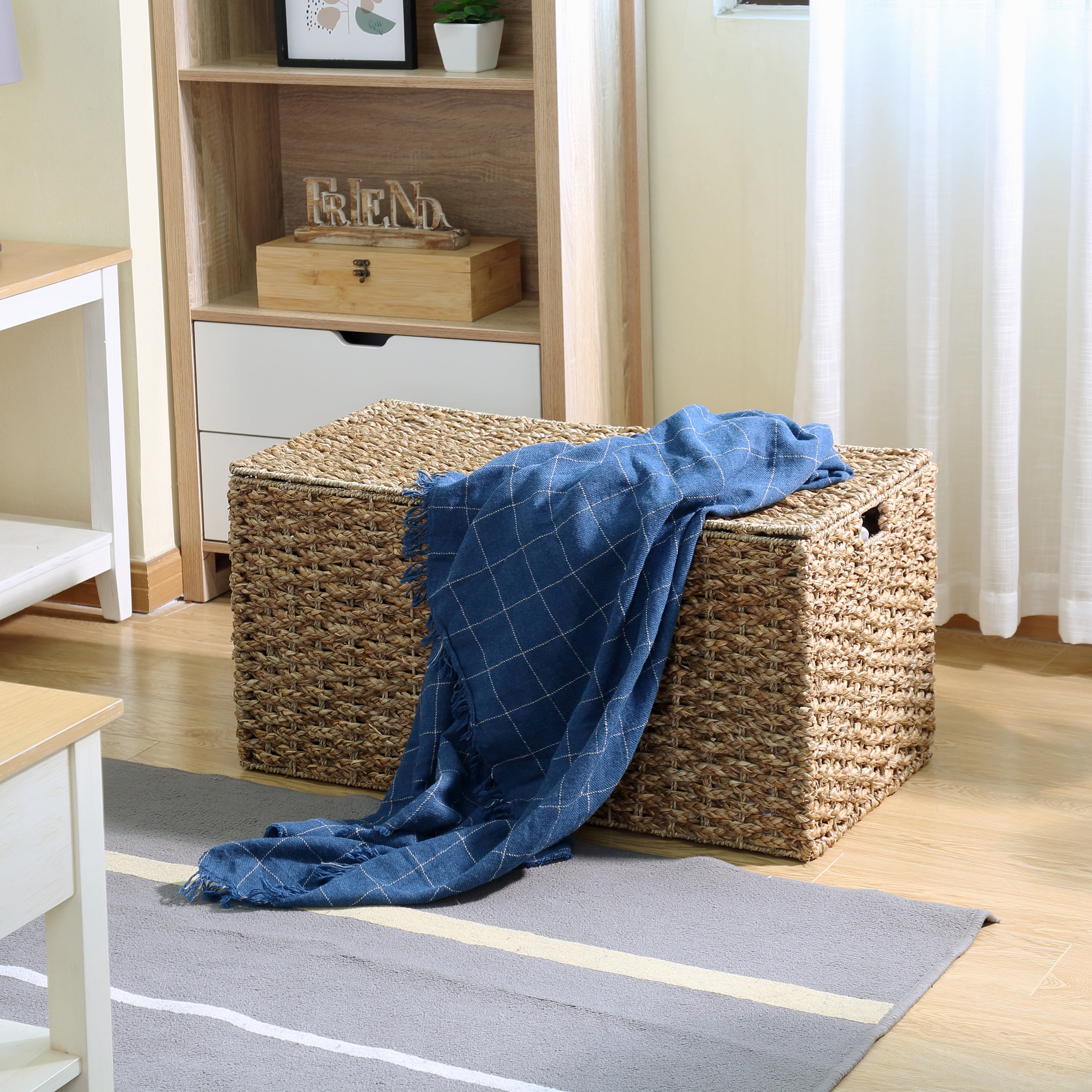 Better Homes & Gardens XL Braided Seagrass Storage Trunk