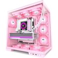 thumbnail image 1 of Gabinete para PC HYXN H1 ATX Mid-Tower con 7 ventiladores PWM ARGB, Type-C, rosa, 1 of 9