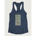 thumbnail image 3 of Chinoiserie Patina I Racerback Tank Women -Naomi McCavitt Designs, Female Medium, 3 of 4
