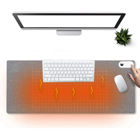 LANMOU Heated Mouse Pad Heated Desk Mat Premium Desk Pad Large, Electric Warm Desk Pad With