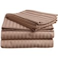 thumbnail image 1 of 400 Thread Count Egyptian Cotton Split King Sheet Set Stripe  Taupe, 1 of 1