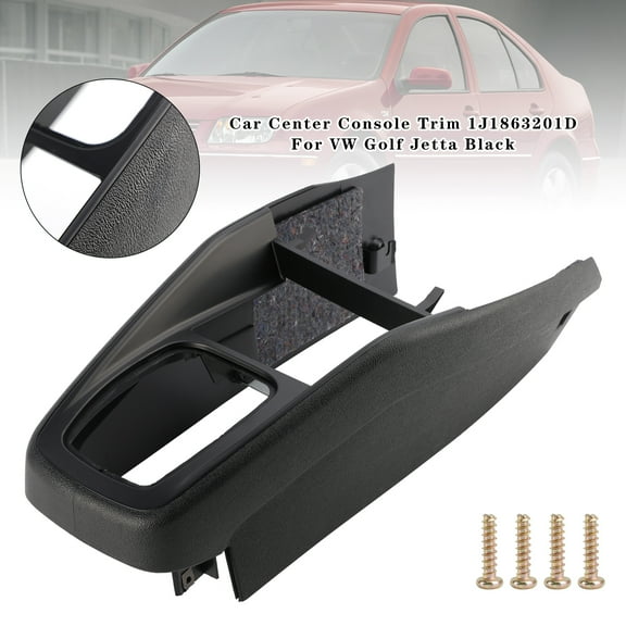 Car Center Console Trim 1J1863201D For VW Golf Jetta Black