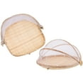 thumbnail image 2 of WEAVILUX Khaki Woven Storage Basket Set of 2 Multi-Purpose Organizer Bins for Home and Office, 2 of 7