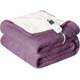 thumbnail image 1 of Heat Blanket \uDx\uD Throw Soft Flannel & Sherpa Reversible Electric Blanket with Heat Settings Timer Setting and Hours Auto-Shut Off, 1 of 7