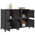 thumbnail image 3 of vidaXL Buffet Noir 100,5x39x72 cm Acier, 3 of 5