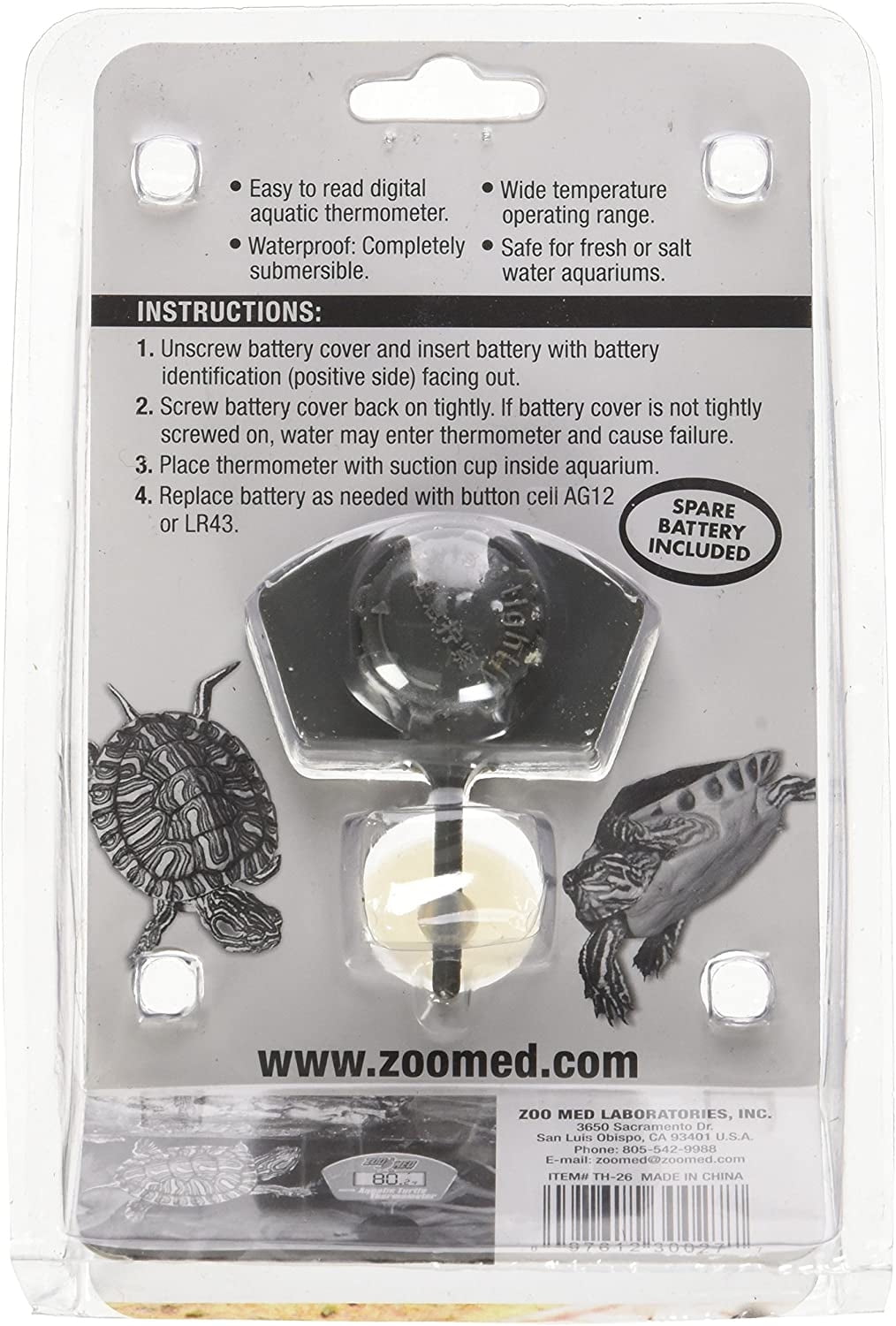 Zoo Med Reptile Terrarium Digital Thermometer (1 ct) Delivery