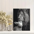 thumbnail image 2 of Lion and Lamb Home Decor Canvas Wall Art 15.75x11.81 Inches, 2 of 8