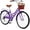 Purple, variant on 24 Inch City Bike for Women, Shimano 7-Speed Cruiser Bicycle with Basket, Rear Rack, Fenders, Comfort Saddle and Step-Through Frame