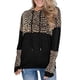 thumbnail image 2 of Sudadera con capucha ANGGREK con estampado de leopardo bloque de color para Mujer, 2 of 6