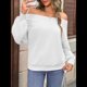 thumbnail image 5 of Sudadera Holgada Informal de Larga con Hombros Descubiertos para Mujer, Estilo Jersey de Otoño XXL, 5 of 8