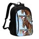 thumbnail image 1 of Balery Christmas Horse Mochila con carga USB para hombre y mujer - Mochila impermeable y antirrobo para portátil con puerto USB para viajes, trabajo, estudios y universidad, 1 of 7