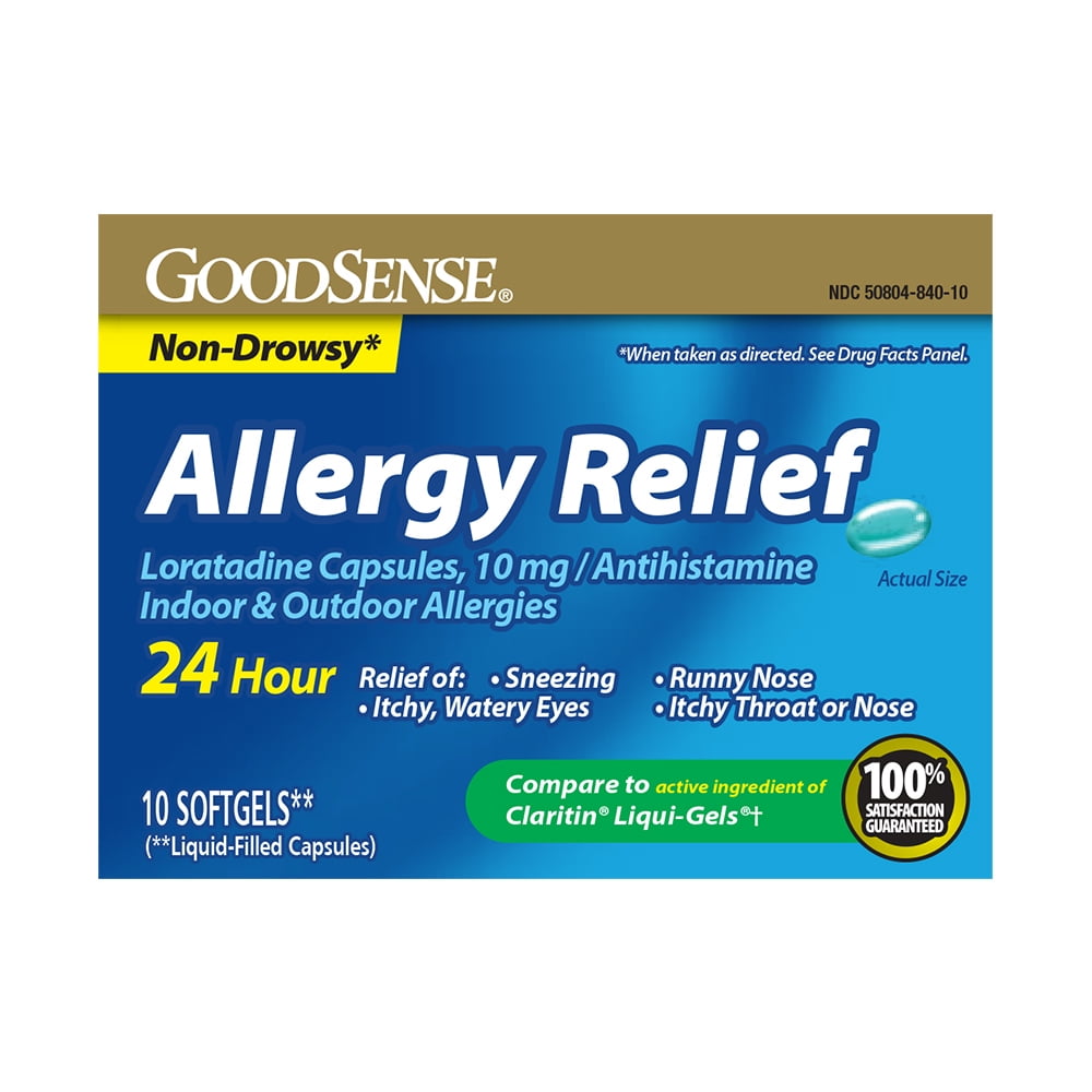 GoodSense NonDrowsy Allergy Relief Loratadine 10 mg Softgels (Liquid