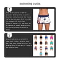 thumbnail image 2 of Traje de baño Ajustable Buena elasticidad Piernas de pantalón ensanchadas Pantalones cortos Traje de baño transpirable Diferentes tamaños Deportes acuáticos Estampado de estrellas blancas SG Greeniant OD020167-58B, 2 of 6