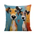 thumbnail image 1 of BKER Abstract Color Polyester Animal Throw Pillow Covers Featuring Dogs And Cats For Home Sofa Decoration", 1 of 4