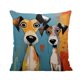 thumbnail image 1 of Fundas de cojín decorativas de poliéster con motivos abstractos de perros y gatos para decorar el sofá del hogar., 1 of 4