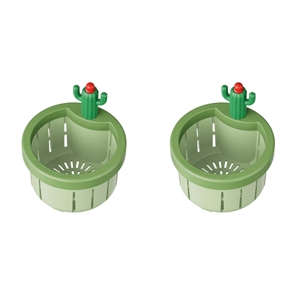 Filtro Fregadero Cactus Fregadero Lavabo Alcantarillado Sobras Filtro Basura Cesta Drenaje (verde)