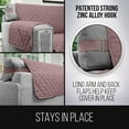 thumbnail image 3 of Original Patent Pending Reversible Large Sofa Protector, Many Colors, Seat Width to 70 Inch, Furniture Slipcover 2 Inch Strap, Couch Slip Cover Throw for Dogs, Pets, Dusty Rose Linen, 3 of 8