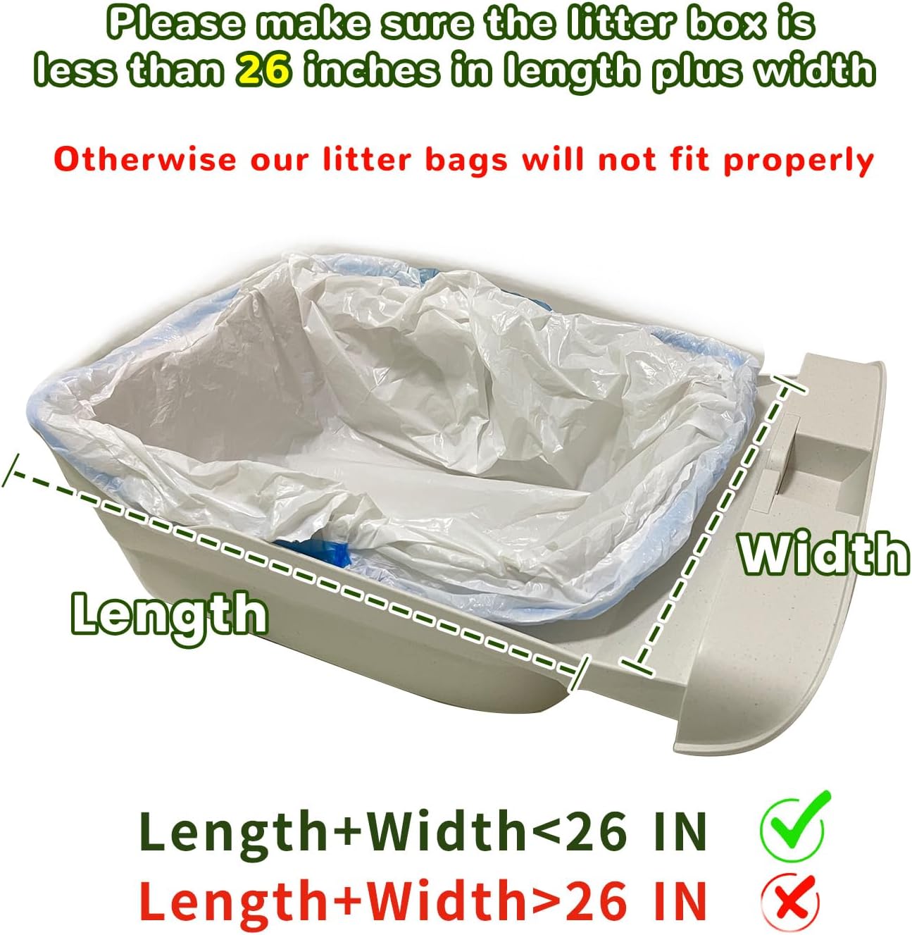 80 Count Litter Bags Compatible with NeakasaM1 and Pet Pivot Autoscooper 11 Open-Top Self-Cleaning Cat Litter Box, 4 Rolls Cat Litter Waste Receptacles Bags (80 Count)