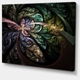 thumbnail image 2 of Art Numérique Fleur Fractale Bleue Marron - Impression sur Toile Florale, 2 of 3