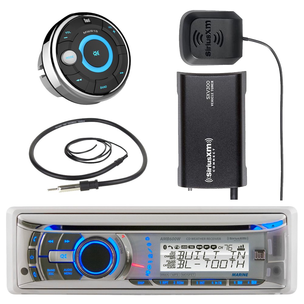 Dual Electronics AMB600W Marine Boat Bluetooth CD/MP3 Stereo Receiver