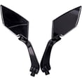 thumbnail image 4 of Universal Motorcycle Rear View Mirror 8/10Mm Motorbike Diamond Rear Mirror For Street Bike Sport Bike Scooter Cruiser Carbon Black, 4 of 5