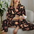 thumbnail image 6 of Pofeuu Labrador Retriever Dog Print Womens Pajamas Set Long Sleeve Sleepwear Button Down Nightwear Soft Pj Lounge Sets Button Down Pajamas Women-Small, 6 of 7