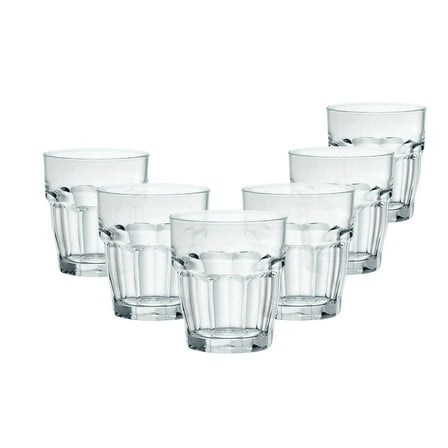 Bormioli Rocco Rock Bar Stackable Rocks Glasses, Set of 6, 9 1/4oz.
