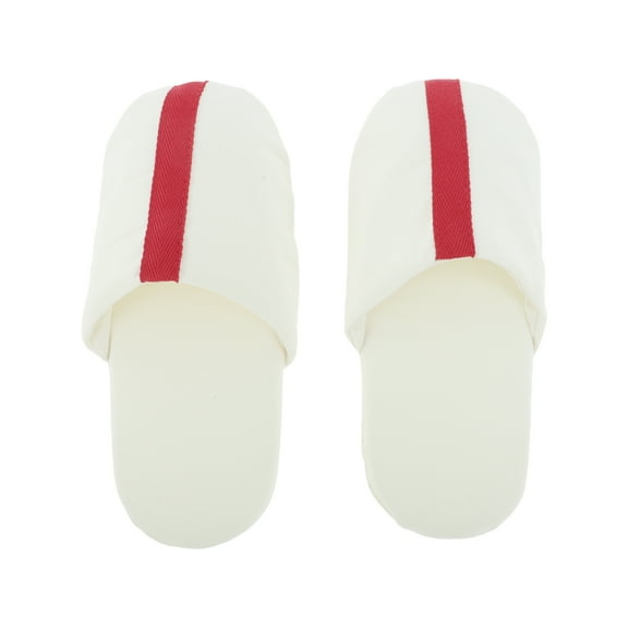 Unique Bargains 1 Pair Disposable Slippers Foldable Children's Style Hotel Slippers Red White