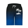 thumbnail image 5 of HAOTAGS Mens Graphic Print Summer Shorts with Pockets Elastic Waist Beach Shorts Dark Blue Size 2XL, 5 of 5