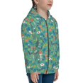 thumbnail image 5 of Naloa Mushrooms and Flowers Teenage Zipper Hoodie, Long Sleeve Zip Up Hoodies Casual Jackets Tops for 7-12 Years-Small, 5 of 6