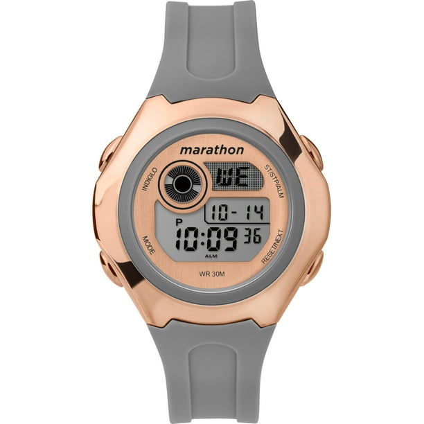 Timex Marathon By Timex Women S Digital 39mm Gray Rose Gold Tone Watch Resin Strap Walmart Com Walmart Com
