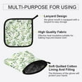 thumbnail image 3 of Yayeee Oven Mitts and Pot Holder Set of 2 Heat Resistant Kitchen Gloves Baking Hot Pad, Green Leafy Pattern, 3 of 5