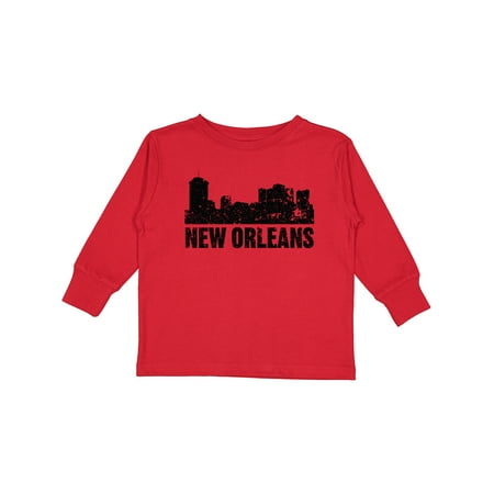 

Inktastic New Orleans Skyline Grunge Boys or Girls Long Sleeve Toddler T-Shirt