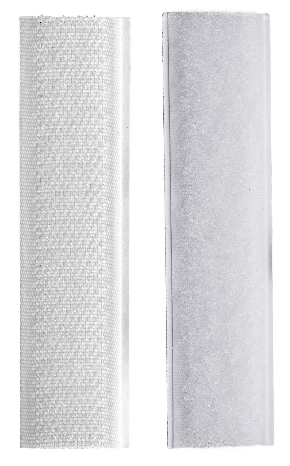 Hardware Essentials Hook and Loop 3 1/2" x 3/4" White Easy Grip Strips, 4 pieces