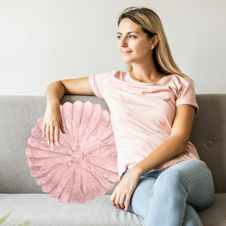 

Ruhiku GW Pumpkin Round Pillows Chair Cushion Floor Pillow Sofa Tatami Pillow Office Seat Cushion Room Decoration for Home Couch Chair Bed Car Pink