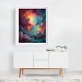 thumbnail image 2 of Aurora in the Clouds - Painting Surrealism Abstract Fantasy Cosmic Mystical Space Psychedelic White Framed Wall Art Print 12 x 16 inches, 2 of 3