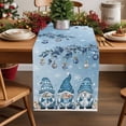 thumbnail image 2 of Blue Gnomes Christmas Dresser Scarf Farmhouse, Dining Table Decorations for Wedding/Parties, Xmas Ball Gifts Snowflake Botanical Table Runner 108 Inches Long for Kitchen Dining, 13 x 108 In, 2 of 9