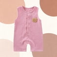thumbnail image 4 of YHAJDS Kid Girl Boy Pajamas Summer Sleeveless Bear Embroidery Cotton Gauze Romper Jumpsuit Loungewear, 4 of 5