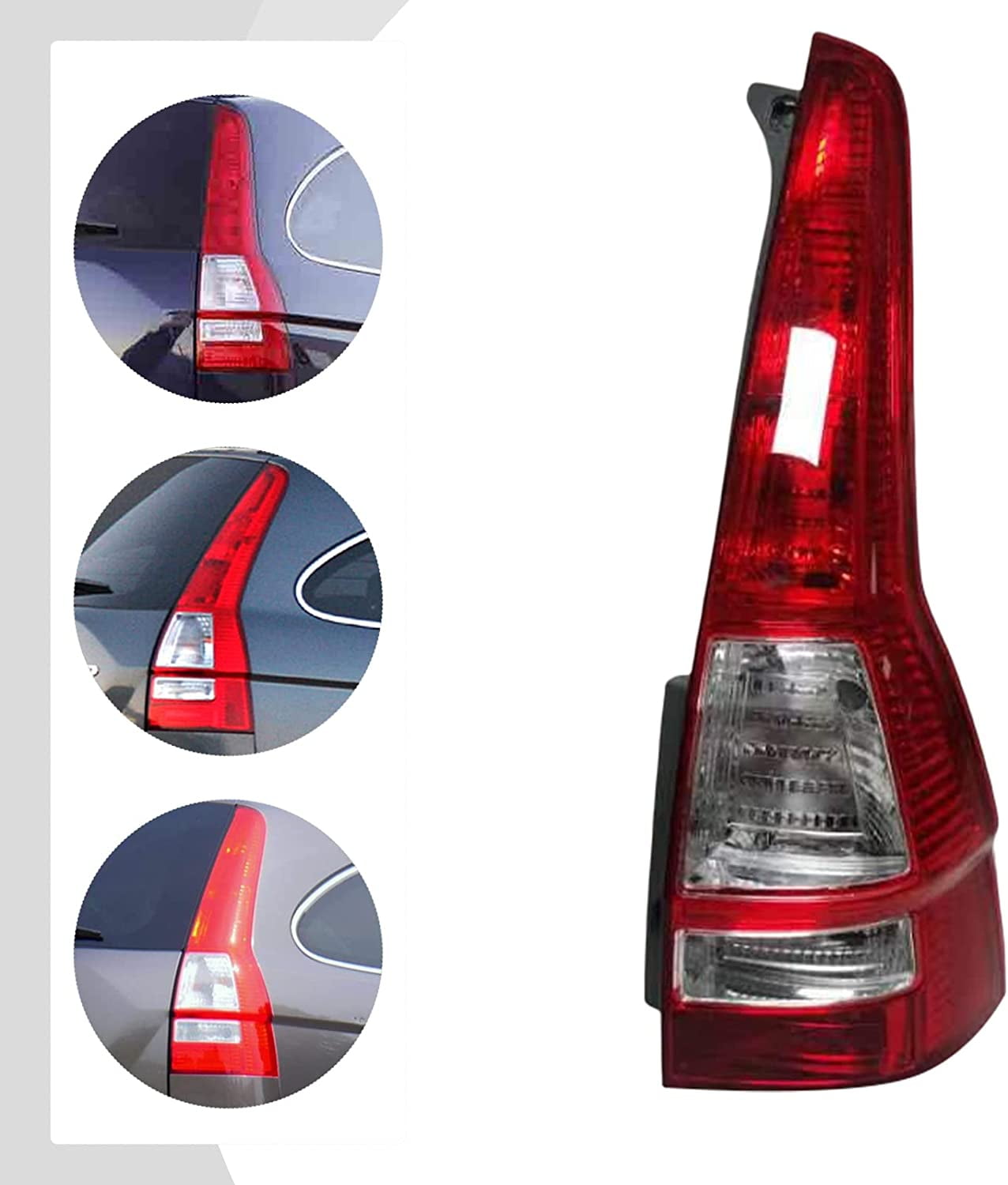 Right Passenger Side Tail Light For 2012-2014 Honda CR-V - Direct Replacement, Chrome Housing