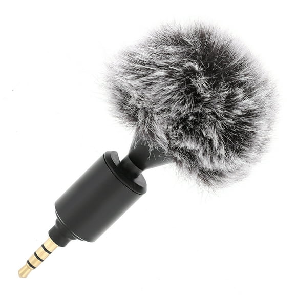 Herwey Condenser Microphone Microfone Sem Fio Mini 3.5mm Plug And Play Cardioid Microphone For Mobile Phone DSLR Camera Camcorders
