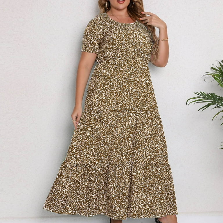 TAGOLD Womens Summer Dress Clearance,Plus Size Casual Dress for