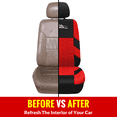 thumbnail image 6 of AUTOYOUTH Car Seat Covers Front Seats Only - Bucket Seat Covers with Removable Headrest Universal Fit For Vans, SUVs, Trucks...(Red Color), 6 of 9