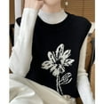 thumbnail image 2 of jinghuiyue Womens Sleeveless Sweater Vest Floral Casual Knit Tank Tops Loose Fit Crew Neck Shirts Pullover, 2 of 3